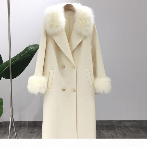 lavelache new cashmere coat wool blends long real fur coat winter jacket women natural fox fur collar outerwear streetwear t200814, Black
lavelache new cashmere coat wool blends long real fur coat winter jacket women natural fox fur collar outerwear streetwear t200814, Black