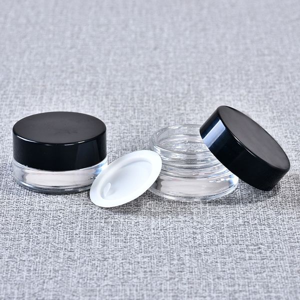 Transparent Tempered Glass Container Dab Wax Oil Concentrate Hardened Glass Jar Cosmetic Storage Empty Bottle Vtky2221