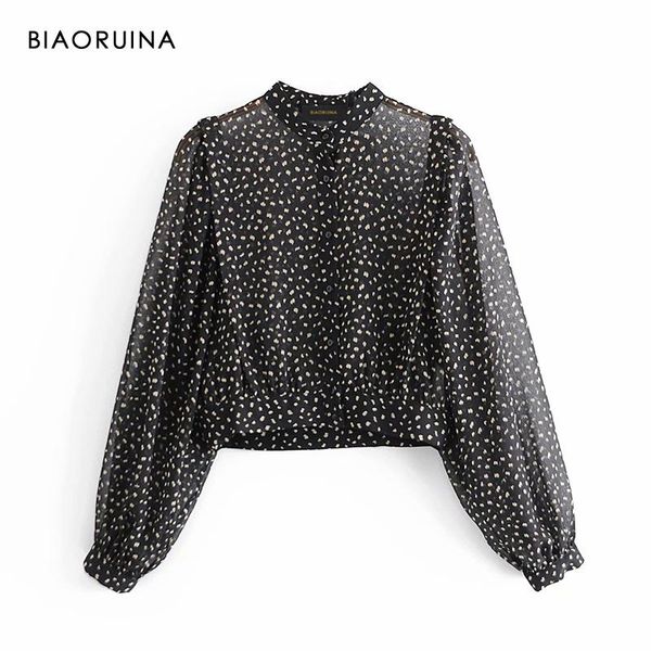 women's blouses & shirts biaoruina polka dot printing single breasted fashion short shirt round neck female sweet street blouse, White
women's blouses & shirts biaoruina polka dot printing single breasted fashion short shirt round neck female sweet street blouse, White