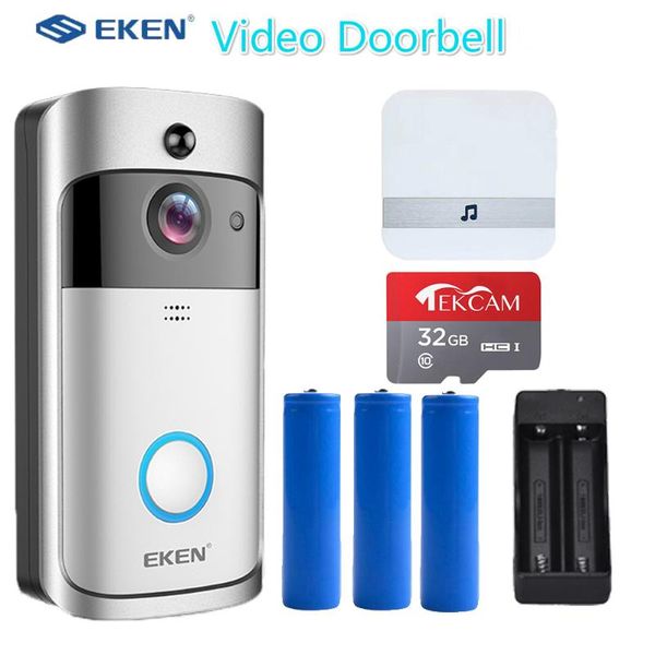 original eken v5 smart wireless wifi security door bell eye visual recording night vision video intercom phone call doorbell
original eken v5 smart wireless wifi security door bell eye visual recording night vision video intercom phone call doorbell