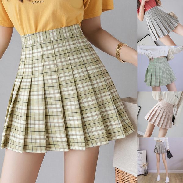 summer woman skirts 2020 new korean fashion plaid a line high waist school girls cute pleated skirt with zipper y1214, Black
summer woman skirts 2020 new korean fashion plaid a line high waist school girls cute pleated skirt with zipper y1214, Black