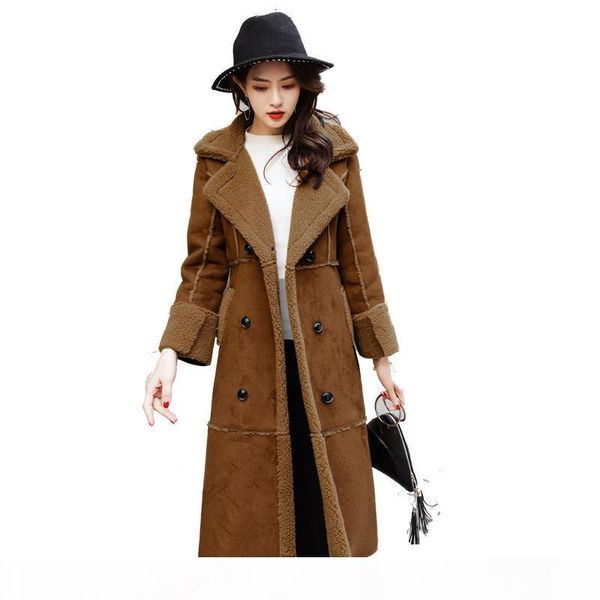 winter long suede jacket women double breasted lamb wool windbreaker elegant slim fashion jacket coat abrigos mujer q492, Tan;black
winter long suede jacket women double breasted lamb wool windbreaker elegant slim fashion jacket coat abrigos mujer q492, Tan;black