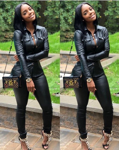 sj women leather spring suits autumn fashion slim fit sports tracksuits jacket pants 2pcs sets g, Gray
sj women leather spring suits autumn fashion slim fit sports tracksuits jacket pants 2pcs sets g, Gray