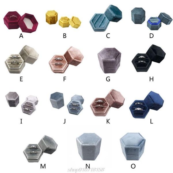velvet double ring box hexagon wedding ceremony ring box with detachable lid n05 20 dropshipping
velvet double ring box hexagon wedding ceremony ring box with detachable lid n05 20 dropshipping
