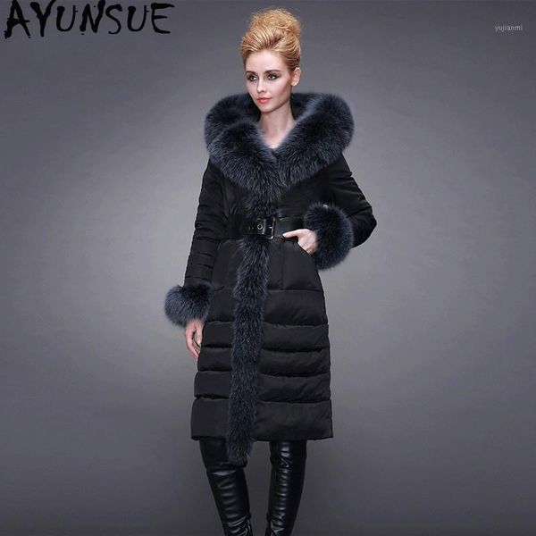 ayunsue winter white duck down jacket women hooded big fur collar long down coat puffer womens jackets yl1608222 kj37371, Black
ayunsue winter white duck down jacket women hooded big fur collar long down coat puffer womens jackets yl1608222 kj37371, Black