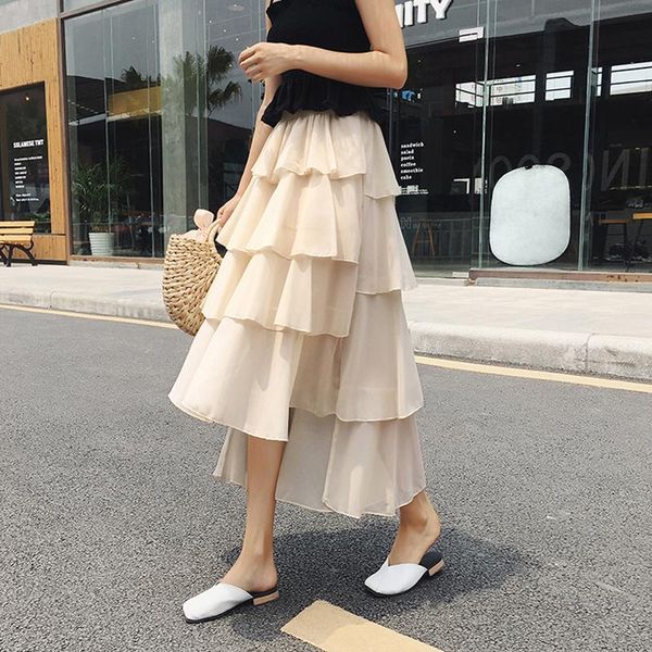 summer skirts korean causal eleastic high waist white cake skirt long midi skirts vintage elegant vintage loose spring slim x991, Black
summer skirts korean causal eleastic high waist white cake skirt long midi skirts vintage elegant vintage loose spring slim x991, Black