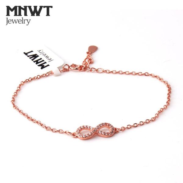link, chain mnwt zircon rose gold bracelets 8 infinity bracelet european and american women gift simple jewelry, Black
link, chain mnwt zircon rose gold bracelets 8 infinity bracelet european and american women gift simple jewelry, Black