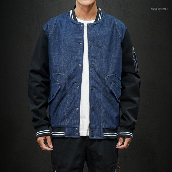 men's jackets designer men baseball jacket single-breasted o-neck autumn denim patchwork personality design youth coat 77051, Black;brown
men's jackets designer men baseball jacket single-breasted o-neck autumn denim patchwork personality design youth coat 77051, Black;brown