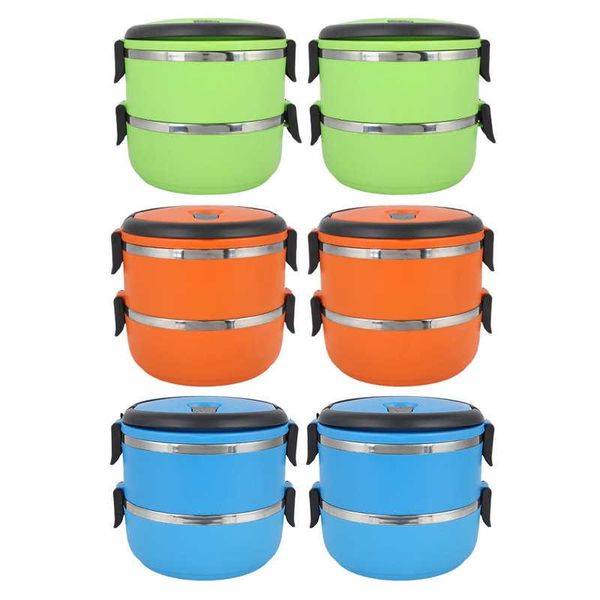 storage bottles & jars lunch box bento containers 2pcs portable double layer round thermal container for school accessories
storage bottles & jars lunch box bento containers 2pcs portable double layer round thermal container for school accessories