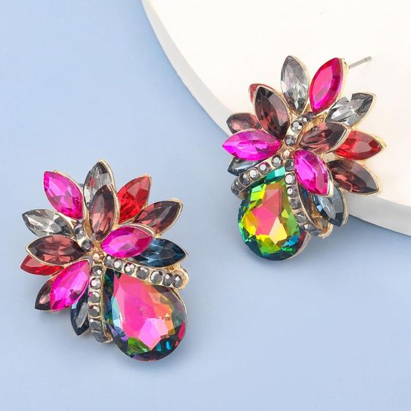 stud pauli manfi 2021 fashion simple metal glass flower earrings women's creative party sparkling accessories, Golden;silver
stud pauli manfi 2021 fashion simple metal glass flower earrings women's creative party sparkling accessories, Golden;silver