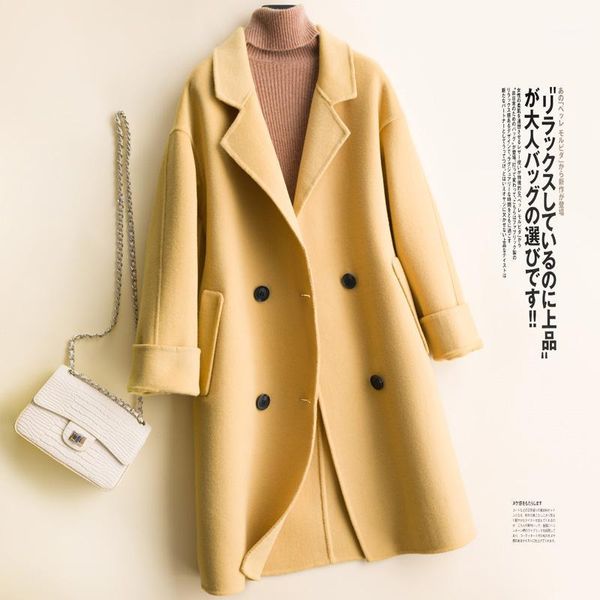 autumn and winter new loose lapel double-sided cashmere coat female woolen coat long wool temperament long-sleeved cardigan1, Black
autumn and winter new loose lapel double-sided cashmere coat female woolen coat long wool temperament long-sleeved cardigan1, Black