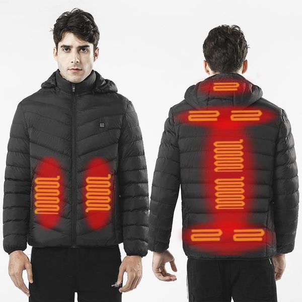 men's down & parkas boutique winter usb charging thermal protection heating cotton clothes electric hooding intelligence, Black
men's down & parkas boutique winter usb charging thermal protection heating cotton clothes electric hooding intelligence, Black