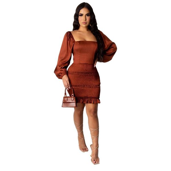 women autumn winter dresses lace up open back lantern long sleeve draped bodycon midi mini club night party hip dress, Black;gray
women autumn winter dresses lace up open back lantern long sleeve draped bodycon midi mini club night party hip dress, Black;gray
