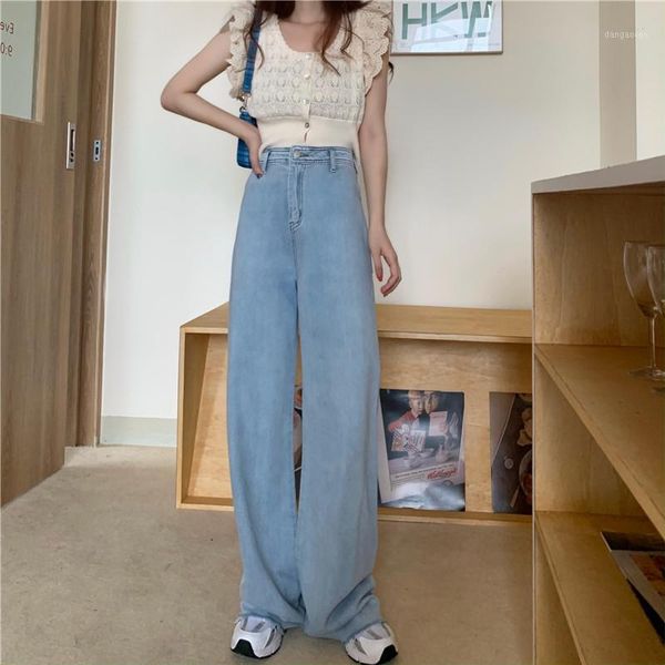 high waist wide leg pants for women korean all-match leg pants casual light blue straight jeans women1
high waist wide leg pants for women korean all-match leg pants casual light blue straight jeans women1