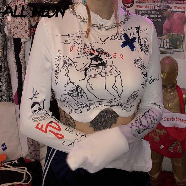 allneon turtleneck print female short t-shirts fashion long sleeve with print for women 2020 autumn new1, White
allneon turtleneck print female short t-shirts fashion long sleeve with print for women 2020 autumn new1, White