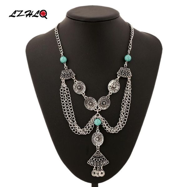 chains lzhlq bohemia blue stone coin tassel necklaces 2021 fashion vintage carved statement women plated jewelry pendants necklace, Silver
chains lzhlq bohemia blue stone coin tassel necklaces 2021 fashion vintage carved statement women plated jewelry pendants necklace, Silver
