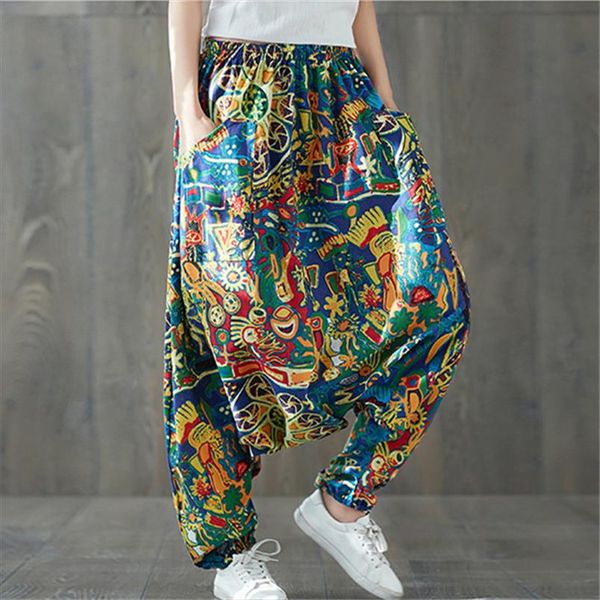 women boho harem pants loose oversized blended cotton streetwear hip hop dance trousers ethnic print hippie pant, Black;white
women boho harem pants loose oversized blended cotton streetwear hip hop dance trousers ethnic print hippie pant, Black;white