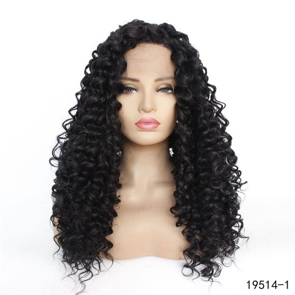 black 1# curly synthetic wig 14~26 inches perruques de cheveux humains lace front wigs 19514-1, Black;brown
black 1# curly synthetic wig 14~26 inches perruques de cheveux humains lace front wigs 19514-1, Black;brown