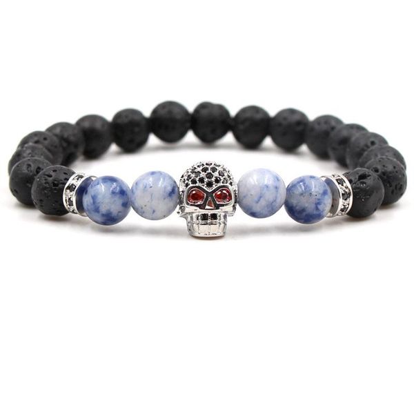 charm bracelets fashion explosion cool glamour jewelry micro-inlaid zircon headgear men's elastic bracelet accessories, Golden;silver
charm bracelets fashion explosion cool glamour jewelry micro-inlaid zircon headgear men's elastic bracelet accessories, Golden;silver