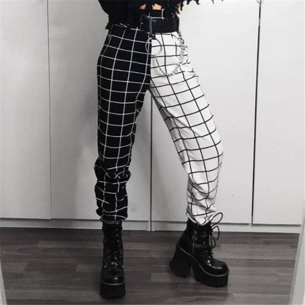 2020 checkerboard plaid casual cargo sweat pants women gothic streetwear fashion female high waist patchwork trousers, Black;white
2020 checkerboard plaid casual cargo sweat pants women gothic streetwear fashion female high waist patchwork trousers, Black;white
