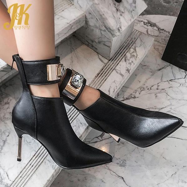 boots jk snake skin pu ankle women pointed toe booties ladies crystal metal shoes female party winter plus size 32-48, Black
boots jk snake skin pu ankle women pointed toe booties ladies crystal metal shoes female party winter plus size 32-48, Black