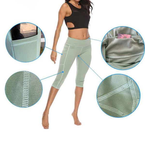 women's leggings yoga pants women calf-length capri pant sport fitness gym high waist pockets design sporting, Black
women's leggings yoga pants women calf-length capri pant sport fitness gym high waist pockets design sporting, Black