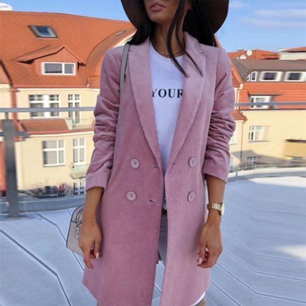 women's jackets vicabo candy color women blazar coats lapel full sleeve eleagnt ladies outwears mid long double breasted oversize mujer, Black;brown 
women's jackets vicabo candy color women blazar coats lapel full sleeve eleagnt ladies outwears mid long double breasted oversize mujer, Black;brown