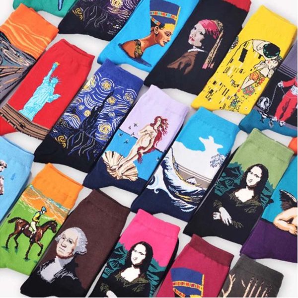 10pairs/lot trendy women retro street socks funny oil painting men cotton sock hip-hop personality sports basketball s ocks, Black;white
10pairs/lot trendy women retro street socks funny oil painting men cotton sock hip-hop personality sports basketball s ocks, Black;white