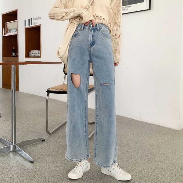 2021 for women vintage washed loose fashion hole harajuku love hollow out jeans cotton casual wide leg pants cvk3, Blue
2021 for women vintage washed loose fashion hole harajuku love hollow out jeans cotton casual wide leg pants cvk3, Blue