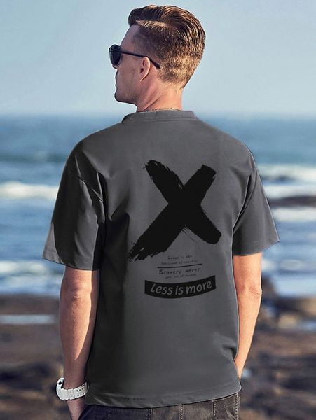 men letter graphic tee h8sx#, White;black