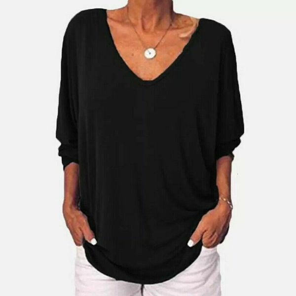 women's 3/4 sleeve v-neck tee shirts plus size large back button t-shirt new fashion drop shipping, White
women's 3/4 sleeve v-neck tee shirts plus size large back button t-shirt new fashion drop shipping, White