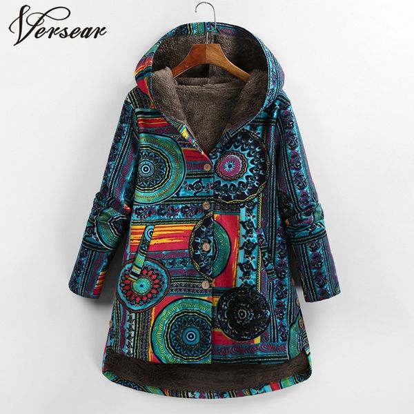 versear female jacket plush coat women windbreaker winter warm outwear floral print hooded pockets vintage oversized coats plus y200101, Black;brown
versear female jacket plush coat women windbreaker winter warm outwear floral print hooded pockets vintage oversized coats plus y200101, Black;brown