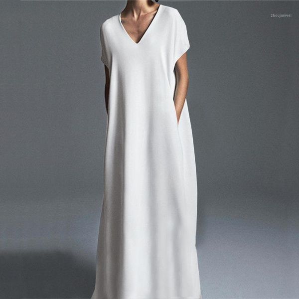 zanzea women vintage kaftan short sleeve sundress women v-neck solid loose long pockets dress floor length plus size vestidos1, Black;gray
zanzea women vintage kaftan short sleeve sundress women v-neck solid loose long pockets dress floor length plus size vestidos1, Black;gray