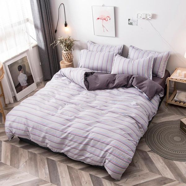 gray stripe nordic bed linen ab side bedding set for home duvet cover bed sheets and pillowcases single twin king size
gray stripe nordic bed linen ab side bedding set for home duvet cover bed sheets and pillowcases single twin king size