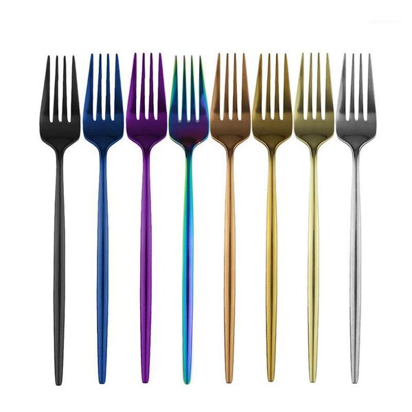 6pcs dessert fork colourful flatware long handle fork mirror cutlery stainless steel kitchen accessories mini cake forks party1
6pcs dessert fork colourful flatware long handle fork mirror cutlery stainless steel kitchen accessories mini cake forks party1