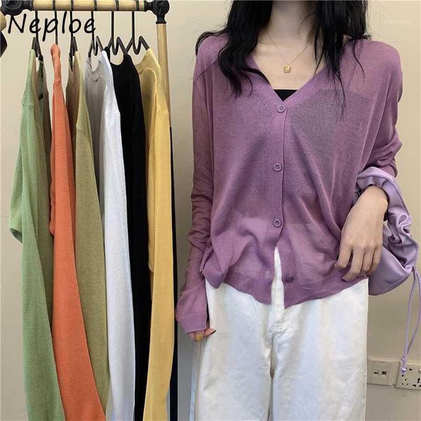 neploe knitted cardigan shirts women korean single breasted long sleeve blouse summer 2020 solid v neck thin blusa 1d9911, White
neploe knitted cardigan shirts women korean single breasted long sleeve blouse summer 2020 solid v neck thin blusa 1d9911, White