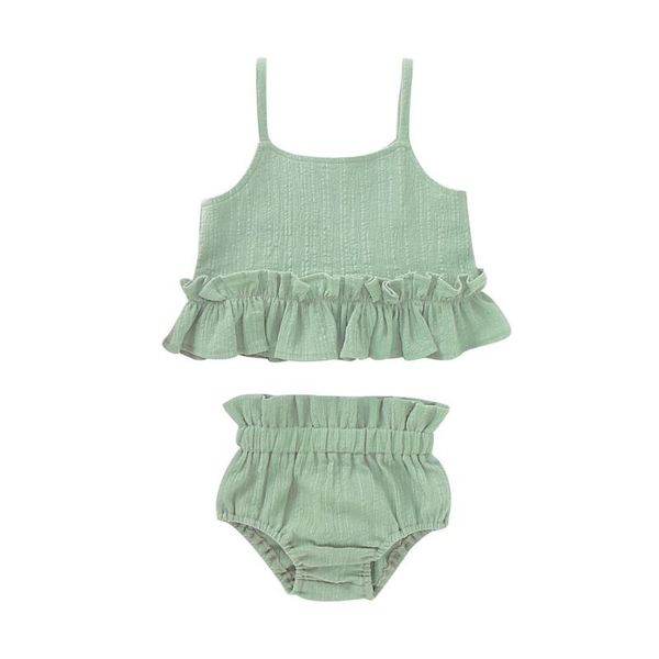 clothing sets #50 fashionable clothes for babies child girl set 2pcs infant baby girls solid sleeveless ruffles shorts outfits, White
clothing sets #50 fashionable clothes for babies child girl set 2pcs infant baby girls solid sleeveless ruffles shorts outfits, White