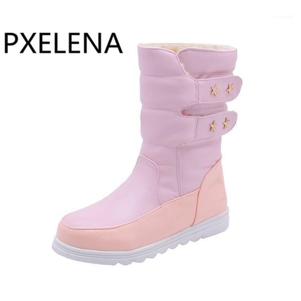 boots pxelena 2021 winter snow girls shoes white pink star rivet flat platform hook plush warm waterproof ankle women 1, Black
boots pxelena 2021 winter snow girls shoes white pink star rivet flat platform hook plush warm waterproof ankle women 1, Black