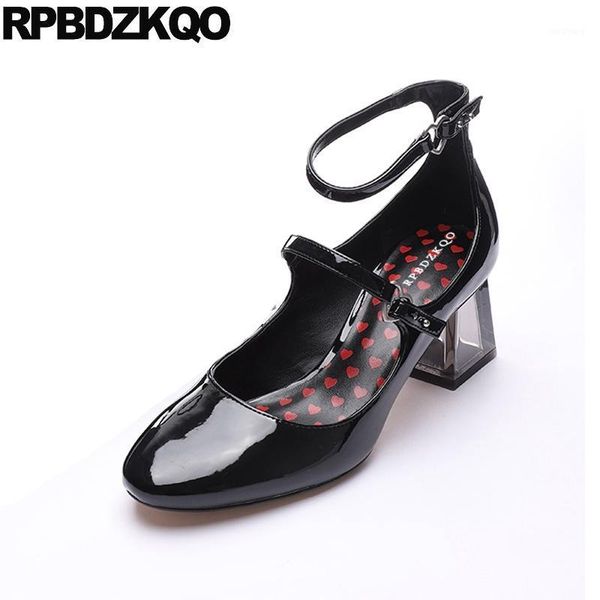 black pumps ankle strap sandals luxury women shoes size 4 34 round toe medium heels thick patent leather footwear fashion block1
black pumps ankle strap sandals luxury women shoes size 4 34 round toe medium heels thick patent leather footwear fashion block1
