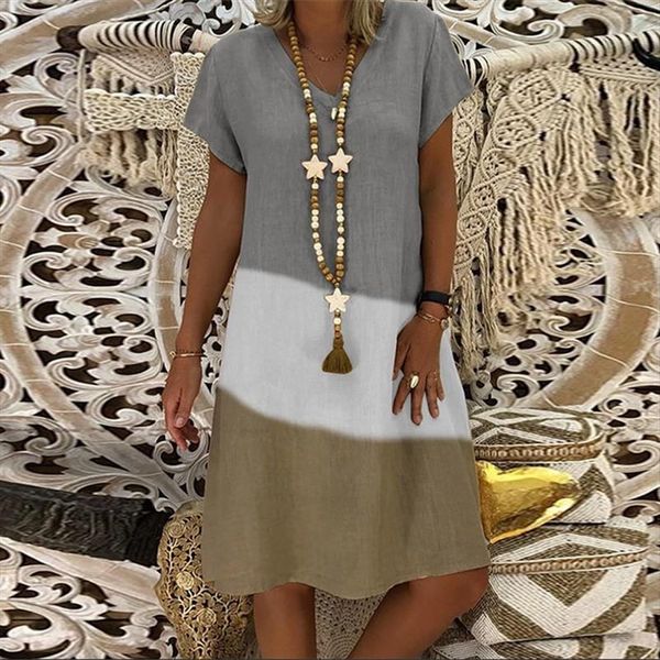women summer dress vintage v neck short sleeve midi dress retro printed patchwork loose beach casual dresses plus size 5xl, Black;gray
women summer dress vintage v neck short sleeve midi dress retro printed patchwork loose beach casual dresses plus size 5xl, Black;gray