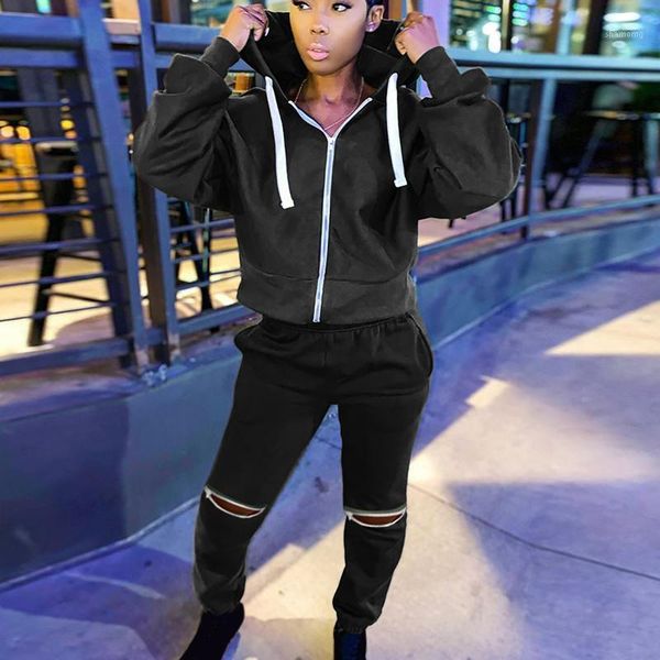 gym clothing two piece women tracksuits long sleeve coat knee hole pantrs ladies zipper hooded sports suit winter sportwear set #31, White;black
gym clothing two piece women tracksuits long sleeve coat knee hole pantrs ladies zipper hooded sports suit winter sportwear set #31, White;black