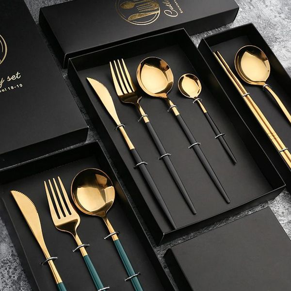 4/6sets tablewellware cutlery set tableware set stainless steel cutlery box gold forks knives spoons kitchen dinnerware1
4/6sets tablewellware cutlery set tableware set stainless steel cutlery box gold forks knives spoons kitchen dinnerware1