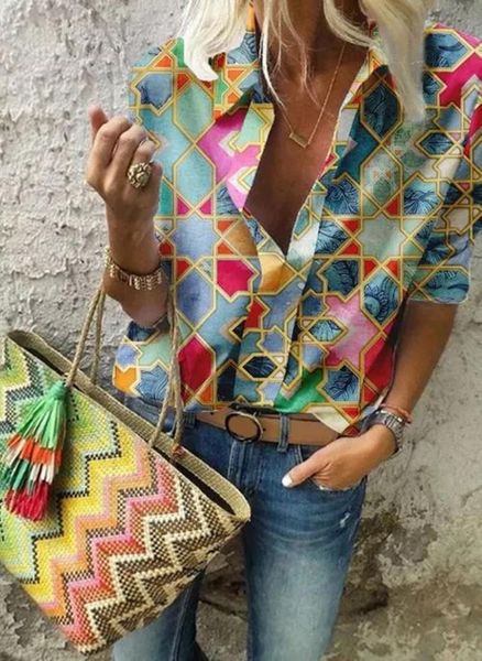 loose long-sleeved women's shirt new large size fashion casual printed women's blouse drop shipping good quality, White
loose long-sleeved women's shirt new large size fashion casual printed women's blouse drop shipping good quality, White