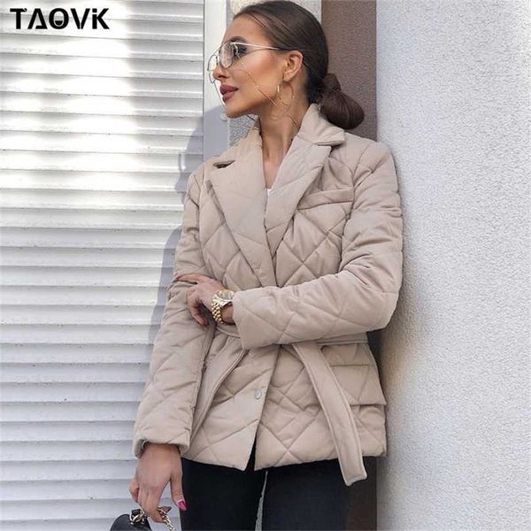 taovk short winter cotton-padded coat lady plaid parkas women warm down cotton jacket female casual loose outwear with belt 211216, Black
taovk short winter cotton-padded coat lady plaid parkas women warm down cotton jacket female casual loose outwear with belt 211216, Black