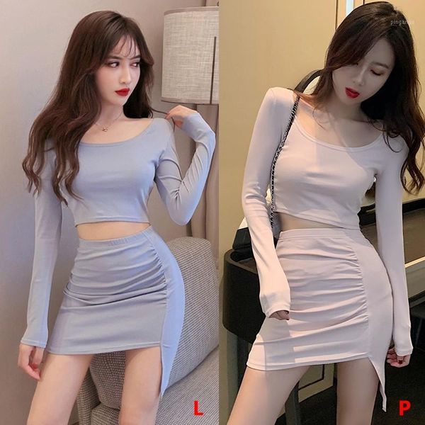 fashion autumn new suit o-neck long-sleeved exposure navel shirt + irregular skirt two-piece1, White
fashion autumn new suit o-neck long-sleeved exposure navel shirt + irregular skirt two-piece1, White