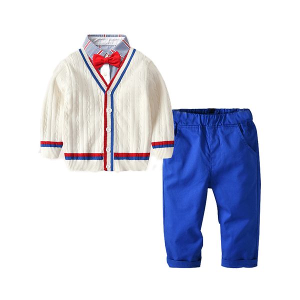 2020 new children's suit new autumn children's shirt long sleeve sweater cardigan three-piece cotton winter korean version, Blue
2020 new children's suit new autumn children's shirt long sleeve sweater cardigan three-piece cotton winter korean version, Blue