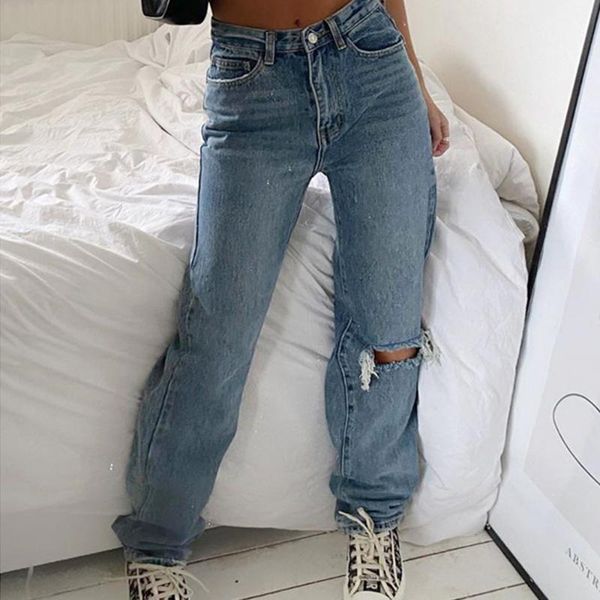 women's jeans ripped baggy hollow out holes mom high waist straight wide leg pants fashion zip up denim trousers, Blue
women's jeans ripped baggy hollow out holes mom high waist straight wide leg pants fashion zip up denim trousers, Blue