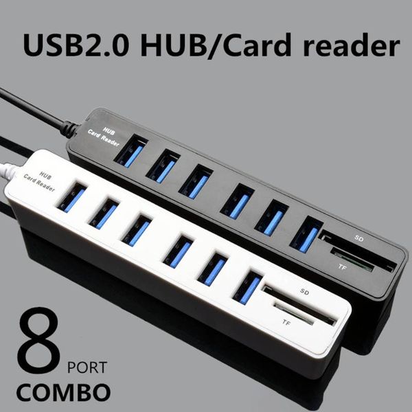 8 портов 2,0 hub sd / tf карта памяти читателя splitter 480mbps high speed usb multi port splitter
8 портов 2,0 hub sd / tf карта памяти читателя splitter 480mbps high speed usb multi port splitter