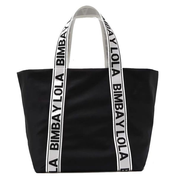 bimba y lola bolso original women hobos tote bag handbag, Black;white