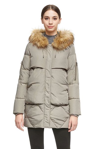 women thickened mid-long down jacket with removable fur hood large pockets c1204, Black
women thickened mid-long down jacket with removable fur hood large pockets c1204, Black